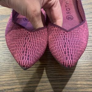 Rothy’s Fig Python Print Point Flats Slip On Purple Rare Size 9